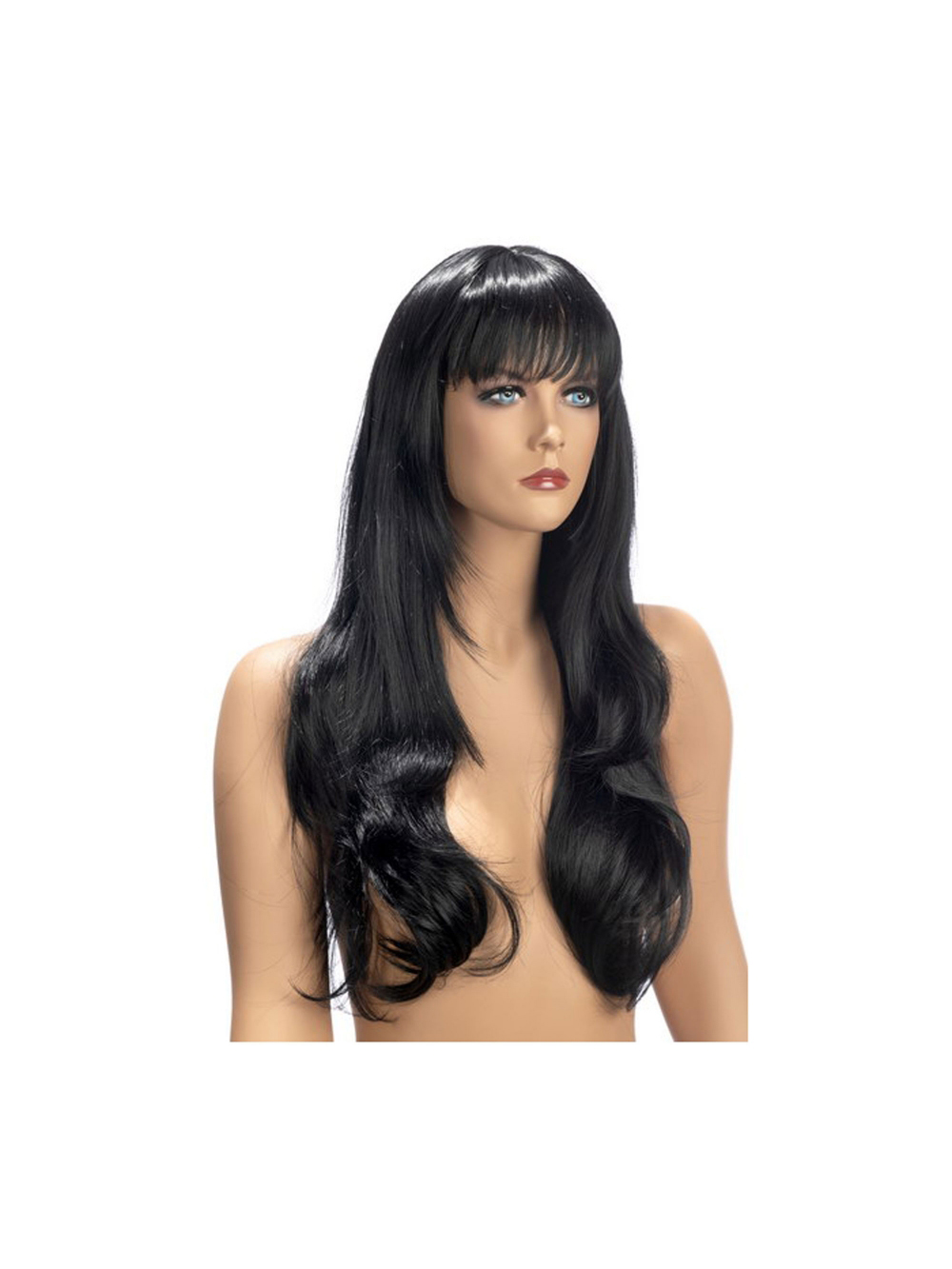 Perruque Longue Frange Diane Brune main product photo