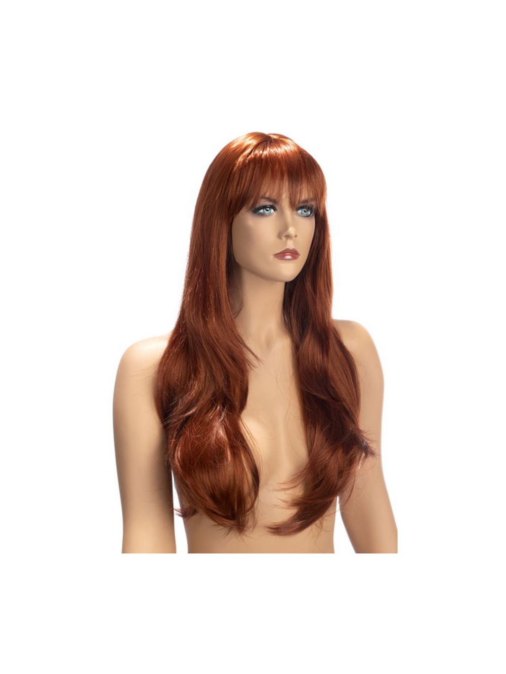 Perruque Longue Frange Diane Rousse main product photo
