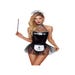 Costume 4 Pièces Soubrette Noir & Blanc