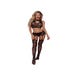 Ensemble 2 Pièces Top & Collant Ouvert Noir