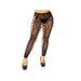 Legging Ouvert 7812 Résille Léopard Noir