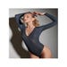 Body Manches Longues La Femme Amazone Gris