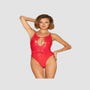 Maillot de Bain 1 Pièce Keissi Wetlook Rouge