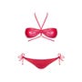 Maillot de Bain 2 Pièces Coralya Wetlook Rouge