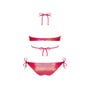 Maillot de Bain 2 Pièces Coralya Wetlook Rouge