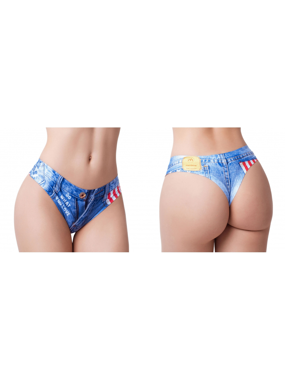 String Invisible American Flag Jeans