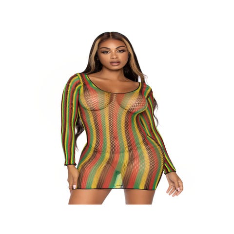 Robe à Manches Longues 86959 Rasta Multicolore