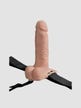 Gode ceinture creux vibrant avec testicules 17,8 cm Hollow Strap-On Rechargeable