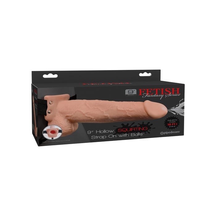 Gode Ceinture Ejaculateur Hollow Strap-On 22,8 cm Fetish Fantasy Series