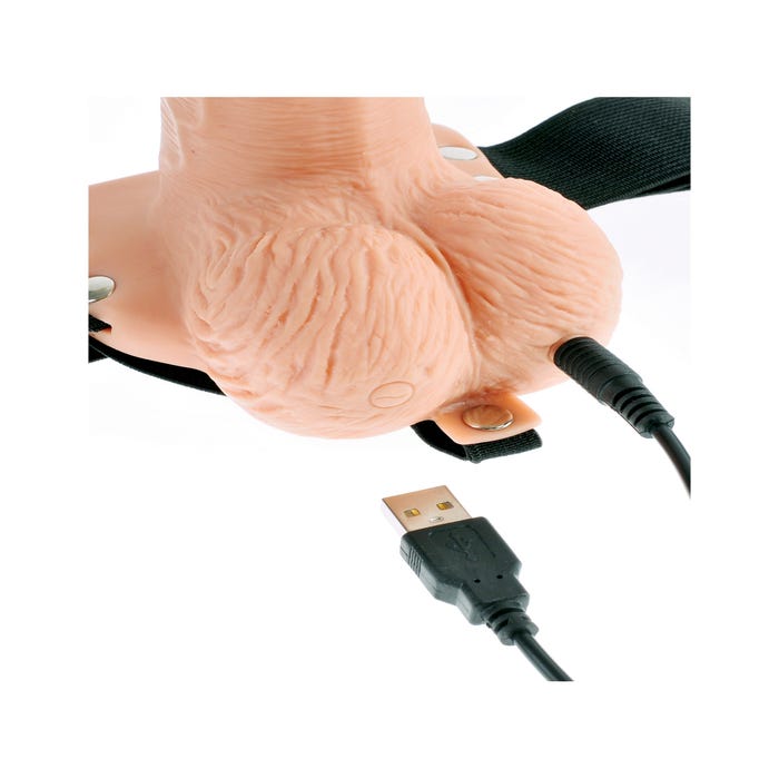 Gode Ceinture Vibrant Télécommandé Hollow Strap-On 15,2 cm Fetish Fantasy Series 