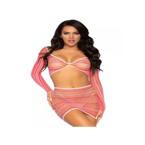Ensemble 2 Pièces 81629 Top & Jupe Rose