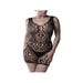 Robe Mini 20006 Romantic Résille Large Noire