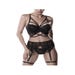Ensemble 3 Pièces Dentelle 15316 Romantic Noir