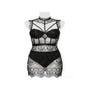 Robe Mini Dentelle & Lanières 15310 Romantic Noire