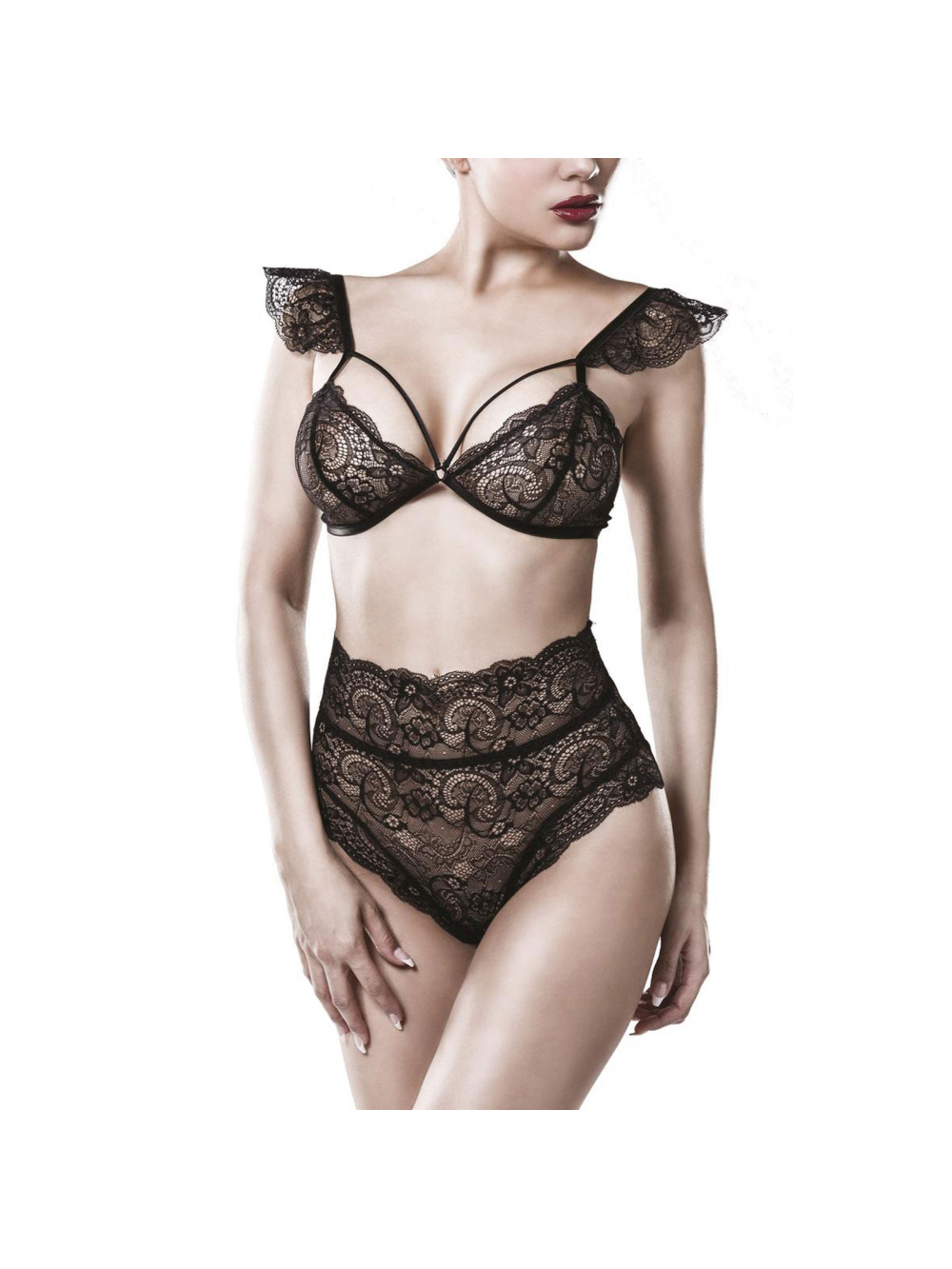 Ensemble 2 Pièces Dentelle 15300 Romantic Noir