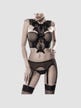 Ensemble 3 Pièces Col Dentelle 15262 Romantic Noir