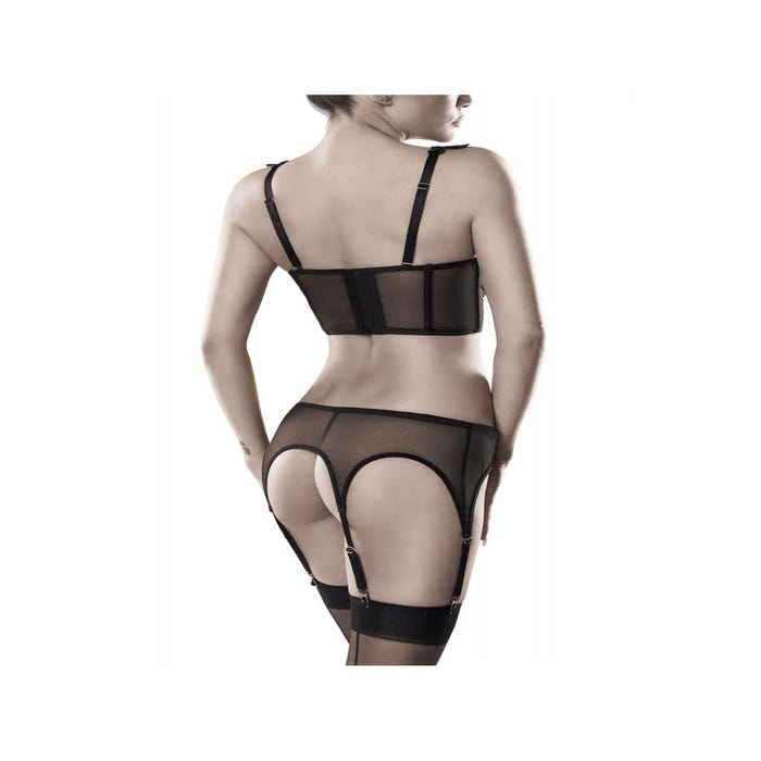 Ensemble 3 Pièces Col Dentelle 15262 Romantic Noir