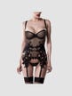 Guêpière Maille Transparente 15234 Romantic Noire