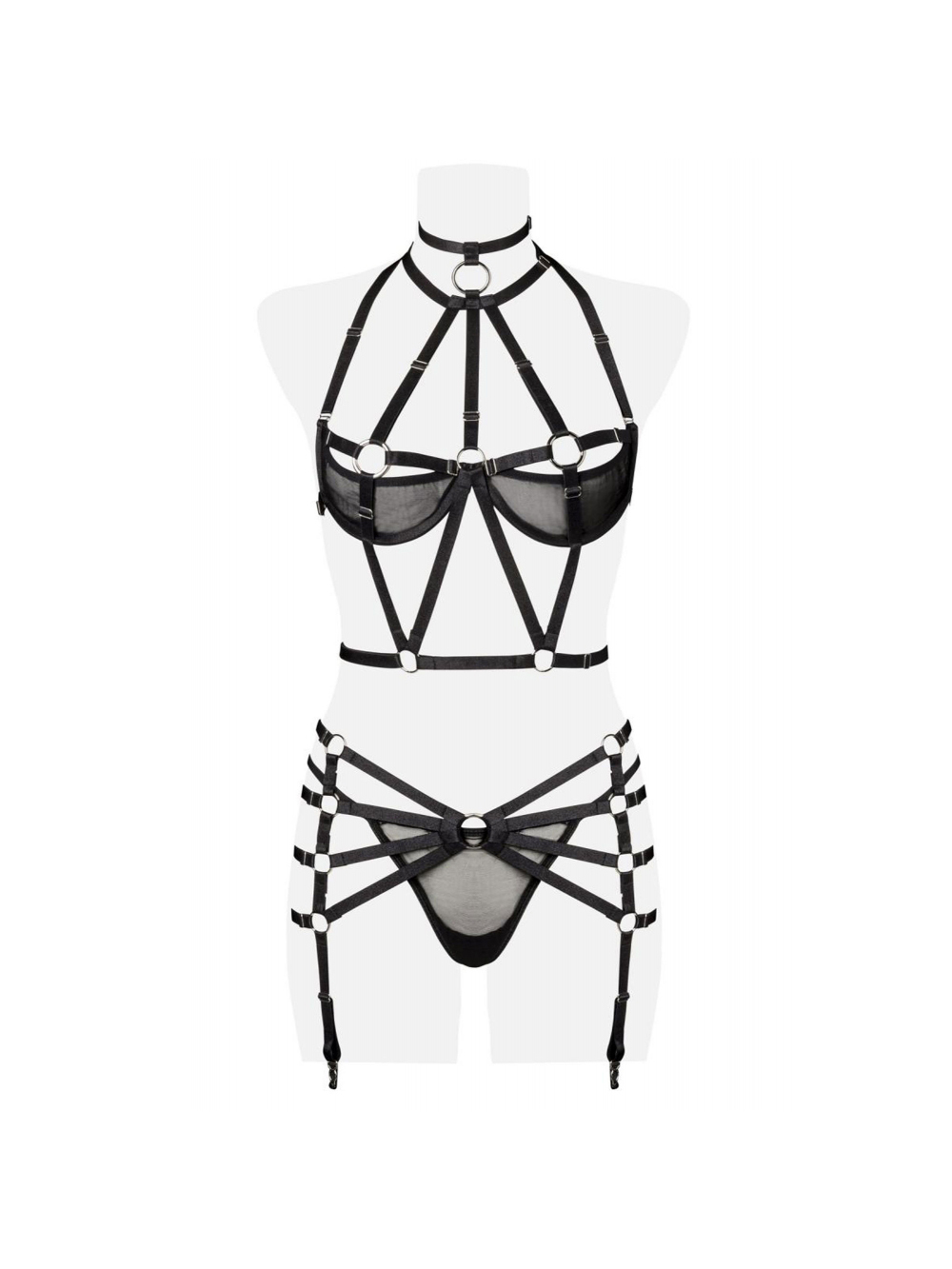 Ensemble 3 Pièces Harnais 15232 Romantic Noir