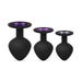 Coffret plug anal Zoé noir 3 pièces