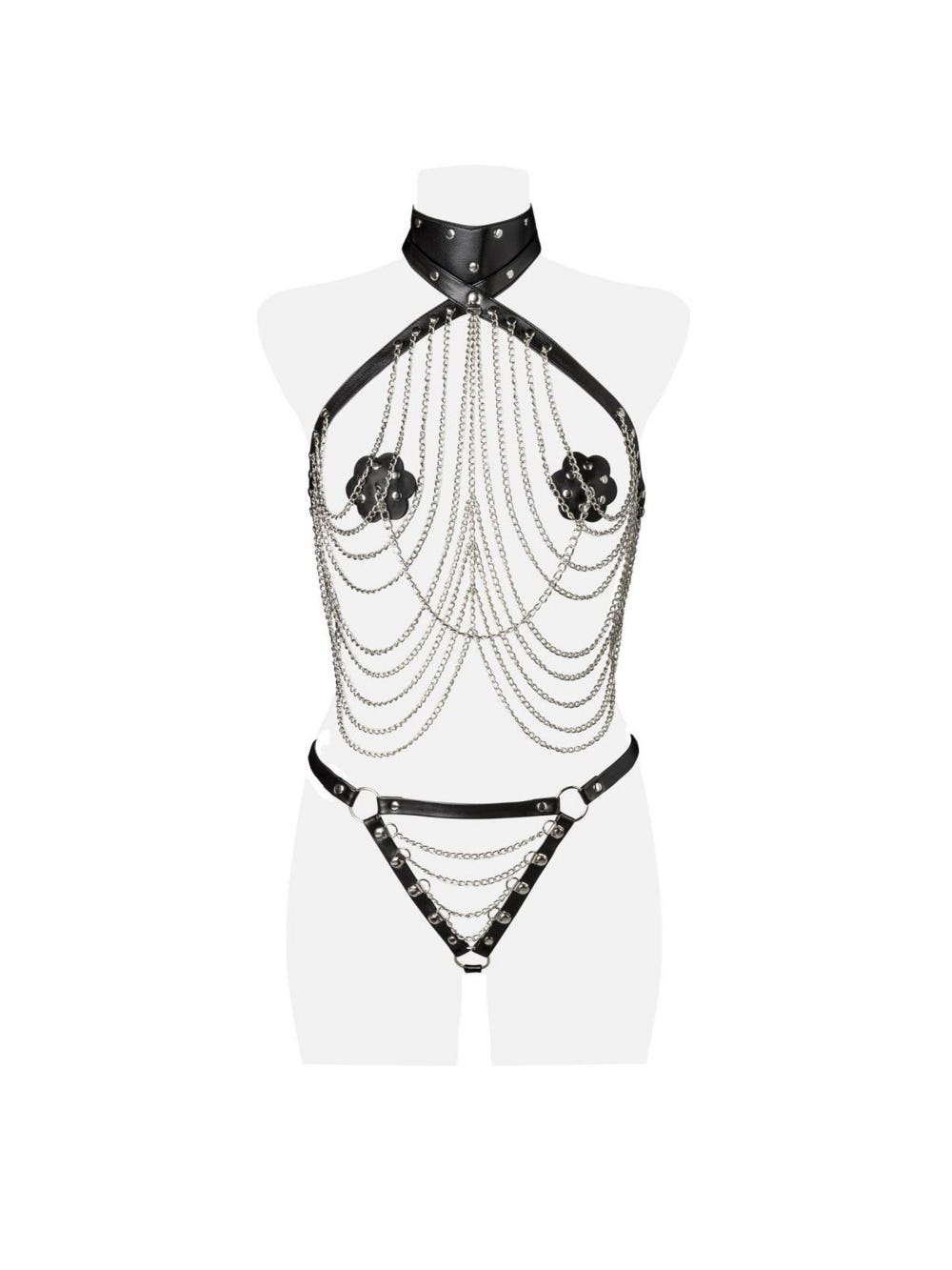 Ensemble 3 Pièces Cuir & Chaines 15138 Dominant Noir GT main product photo