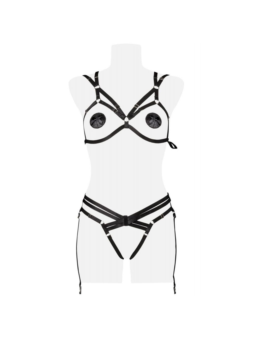 Ensemble 3 Pièces Satiné 15129 Romantic Noir main product photo