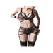 Ensemble 4 Pièces Harnais 15124 Romantic Noir