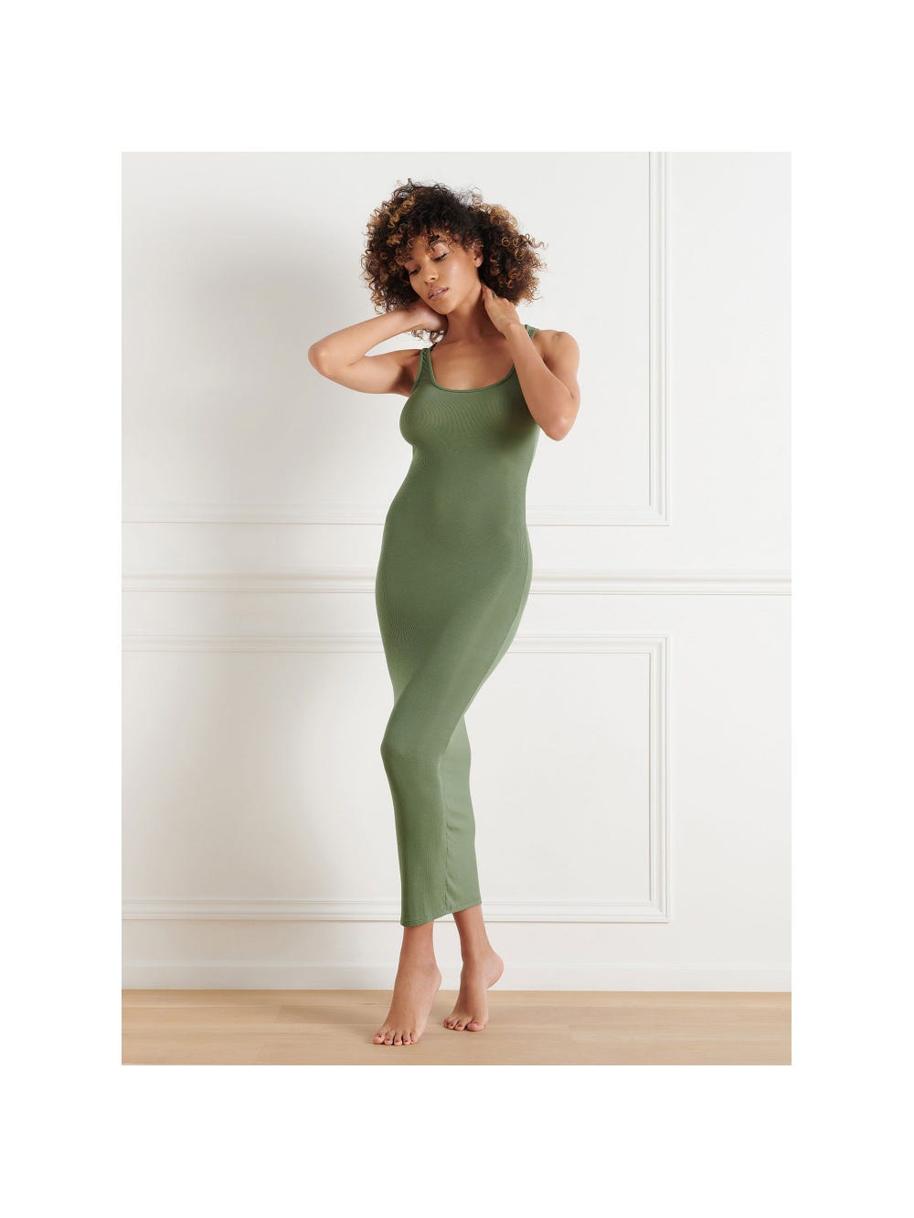 Robe Longue La Femme Amazone Kaki main product photo