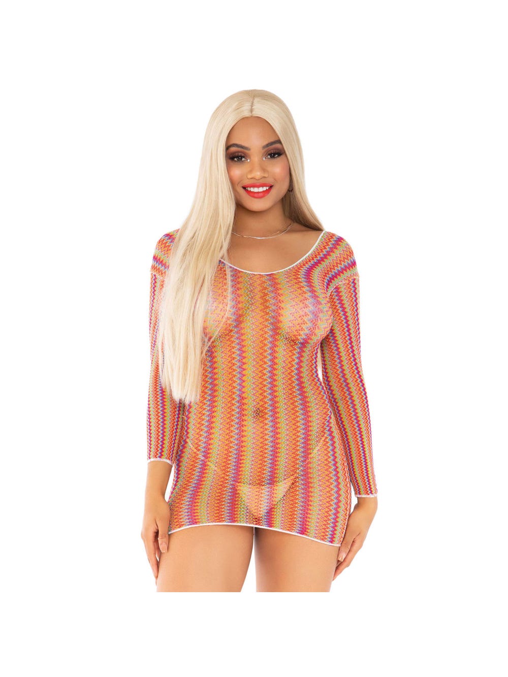 Robe Manches Longues 86158 Résille Multicolore main product photo