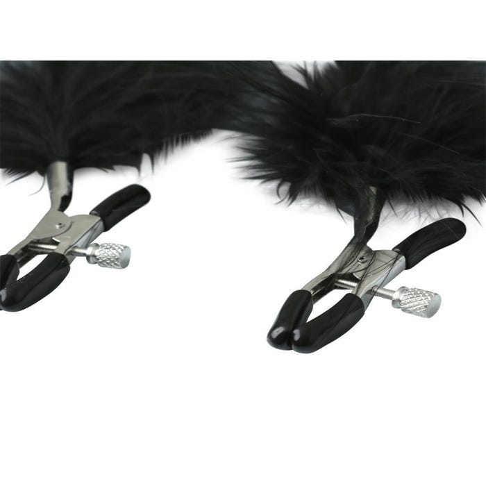 Pinces à Seins Plumes Réglables