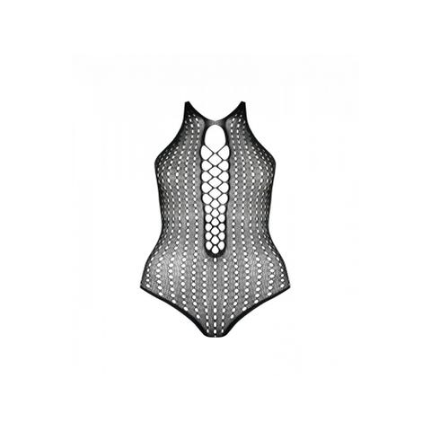 Body BS088 Résille & Laçage Noir