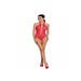 Body BS088 Résille & Laçage Rouge