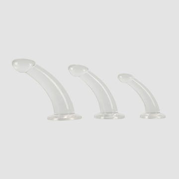 Kit de 3 Godes Anal Training Set Crystal Clear
