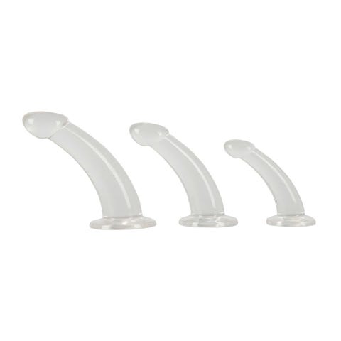 Kit de 3 Godes Anal Training Set Crystal Clear