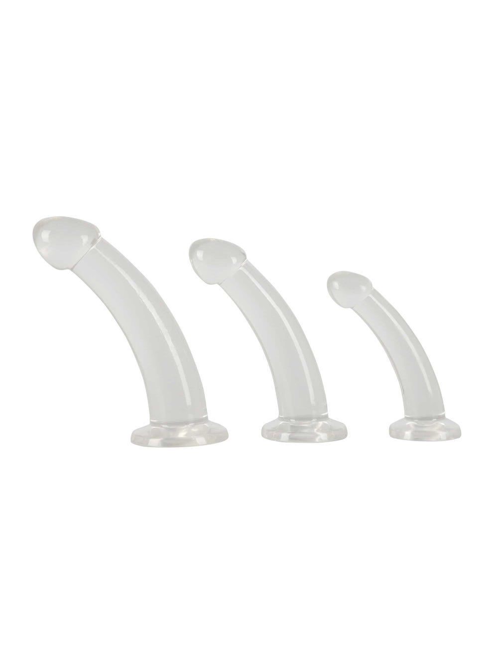 Kit de 3 Godes Anal Training Set Crystal Clear main product photo