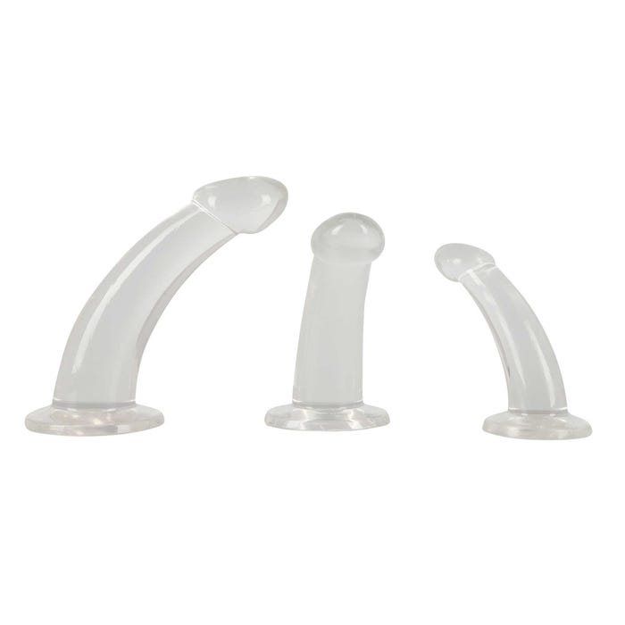 Kit de 3 Godes Anal Training Set Crystal Clear