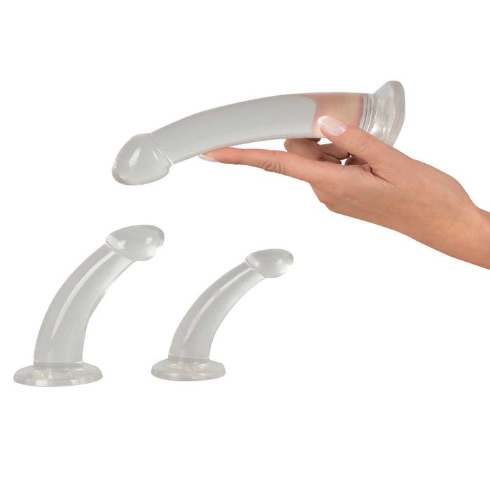 Kit de 3 Godes Anal Training Set Crystal Clear