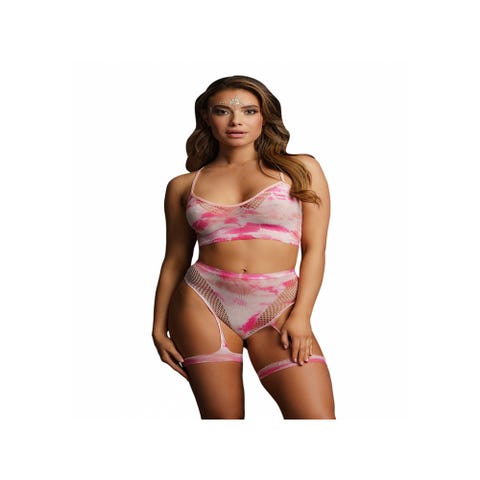 Ensemble 3 Pièces Bijoux Visage Tie And Dye