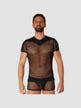 T-Shirt Bi-Matière LM21 Résille Noir