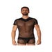 T-Shirt Bi-Matière LM21 Résille Noir