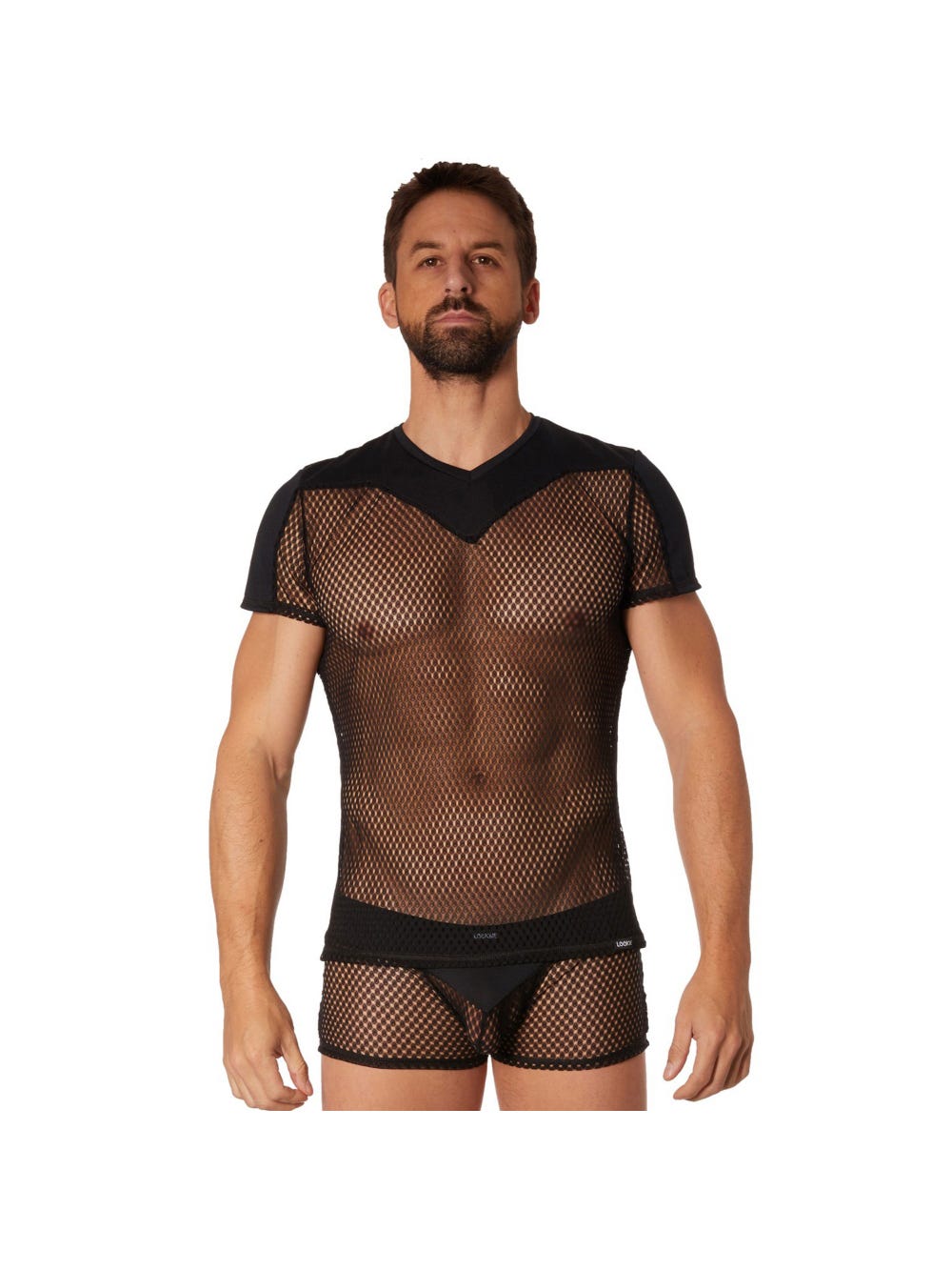 T-Shirt Bi-Matière LM21 Résille Noir main product photo