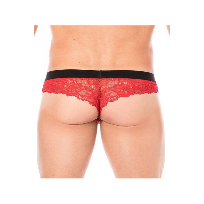 String Tanga LM2006 Dentelle Rouge