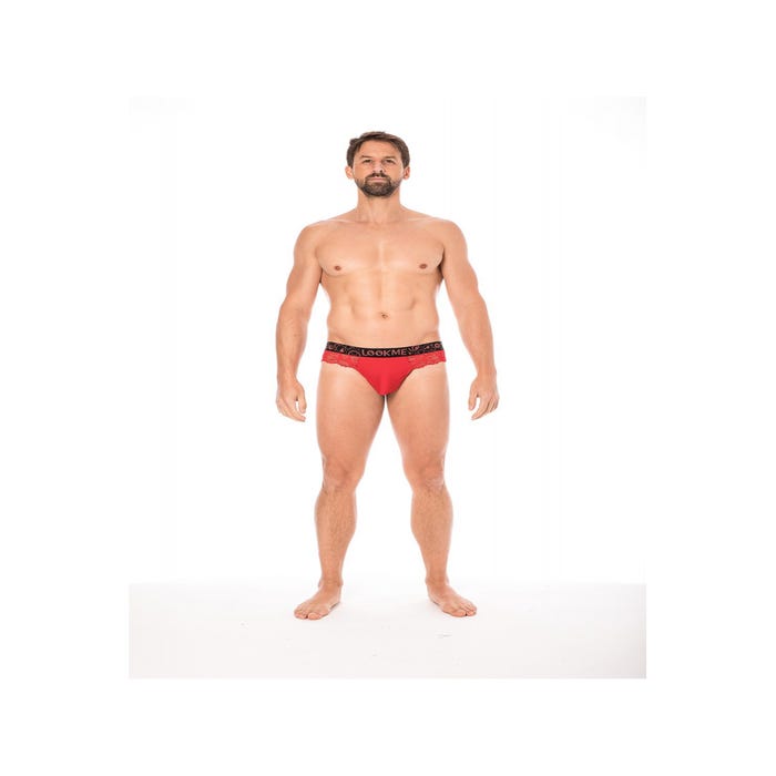 String Tanga LM2006 Dentelle Rouge