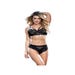 Ensemble 2 Pièces Dentelle & Résille 8553 Noir