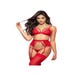 Ensemble 3 Pièces 8561 Dentelle Rouge