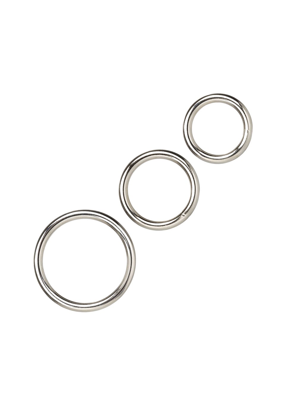 Kit de 3 Cockring Metal Silver Ring