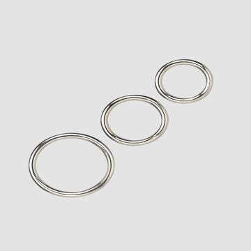 Kit de 3 Cockring Metal Silver Ring