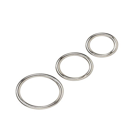 Kit de 3 Cockring Metal Silver Ring