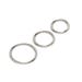 Kit de 3 Cockring Metal Silver Ring