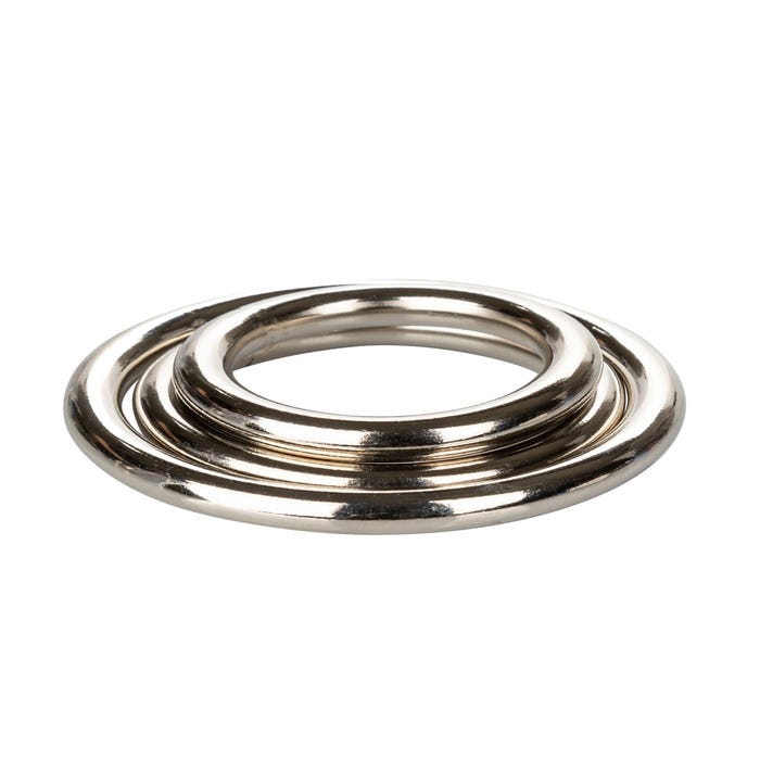 Kit de 3 Cockring Metal Silver Ring